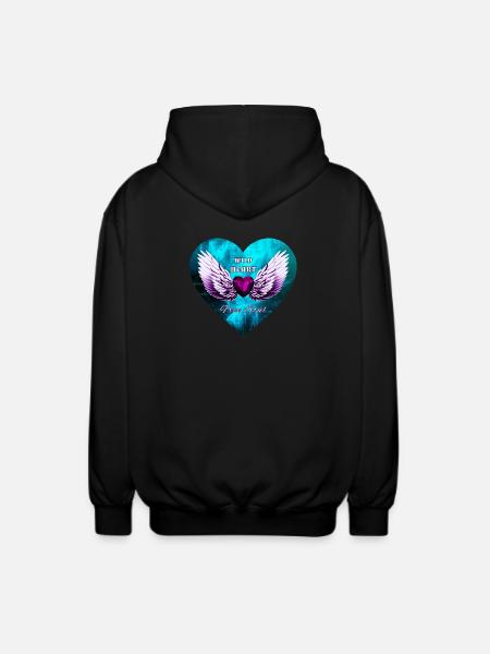 Wild Heart Wings Freie Seele - Unisex Kapuzenjacke - Schwarz