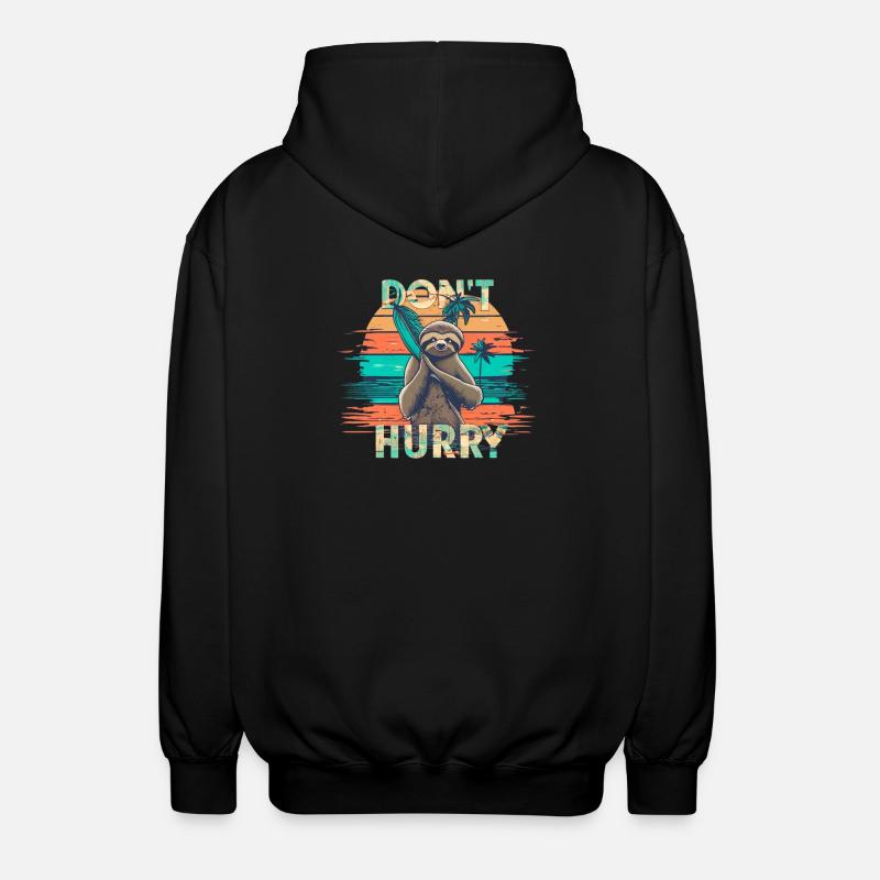 Faultier - Unisex Kapuzenjacke - Schwarz