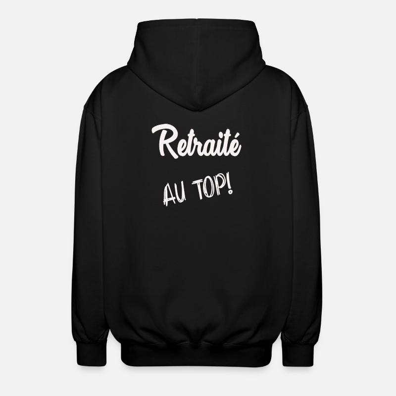 RETRAITE. BONNE RETRAITE. JOYEUSE RETRAITE - Veste à capuche unisexe - noir