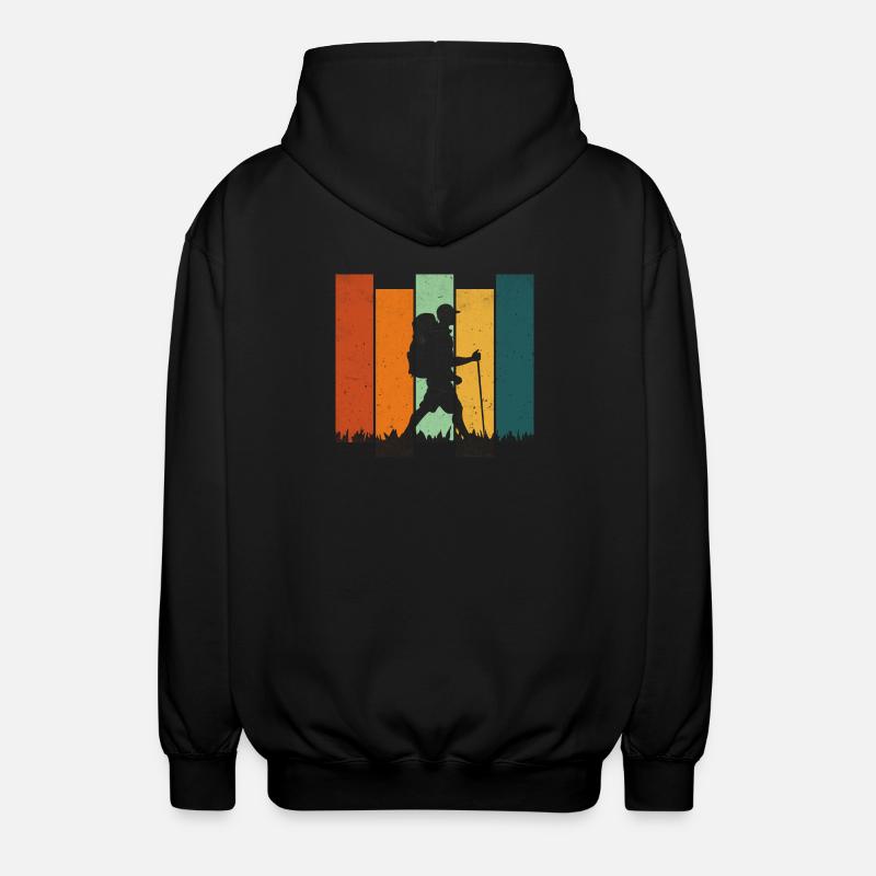 Randonnée rétro - Veste à capuche unisexe - noir