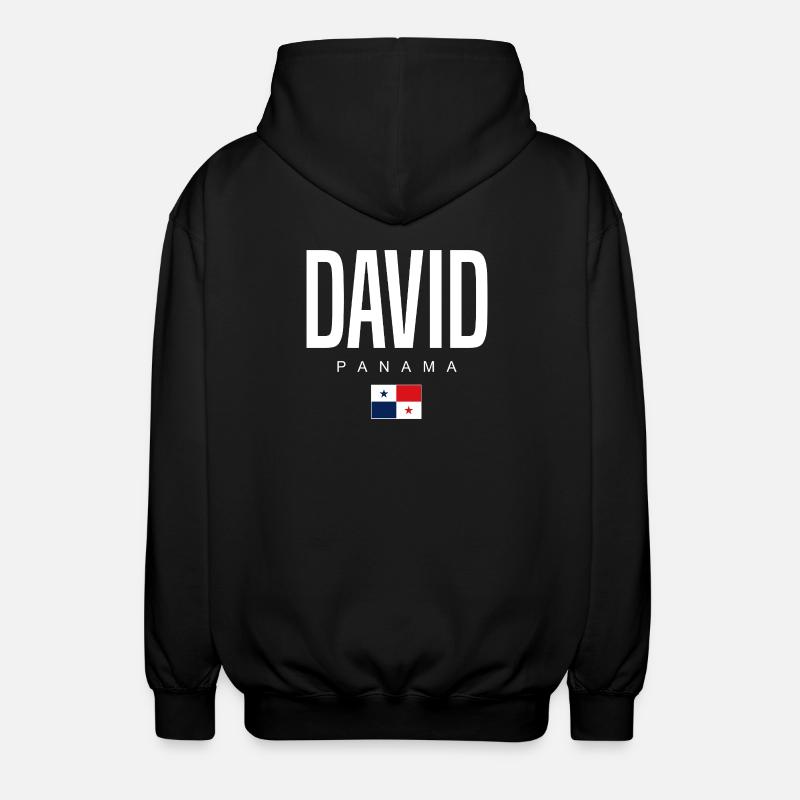 David Panama Panamanian - Unisex Hooded Jacket - black
