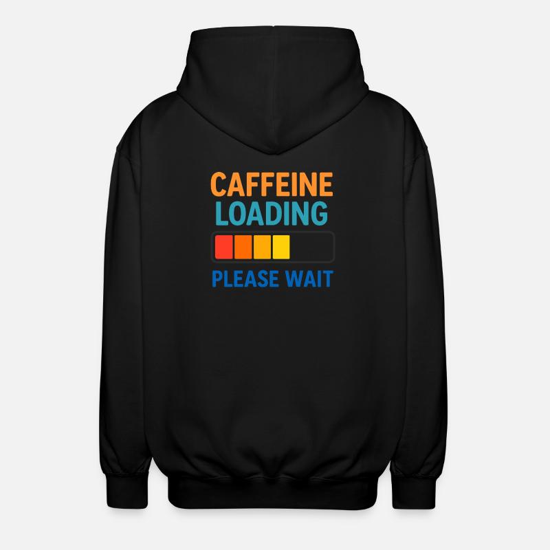 Coffee Loading Bar Waiting Time - Unisex Hooded Jacket - black