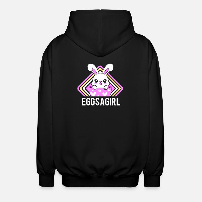 Gender Reveal Ostern Werdende Mutter - Unisex Kapuzenjacke - Schwarz