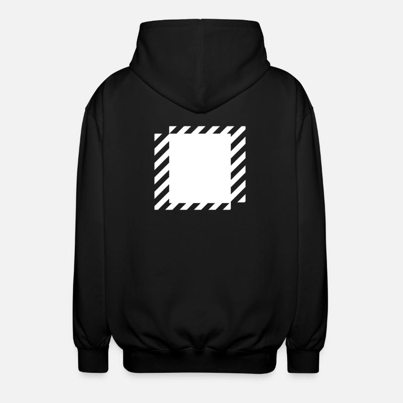 Linien Quadrate Design - Unisex Kapuzenjacke - Schwarz