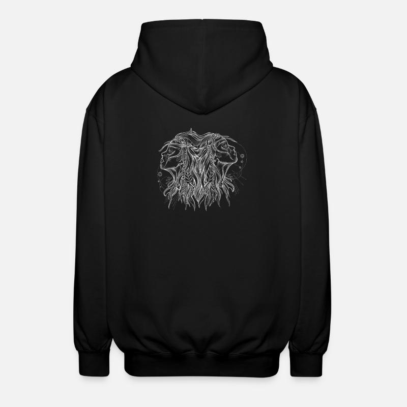 Gémeaux Signe du Zodiaque - Veste à capuche unisexe - noir