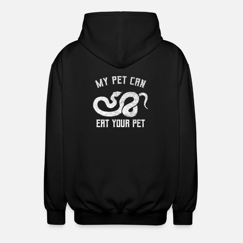 Snake Keeper Artwork - Unisex Hooded Jacket - black