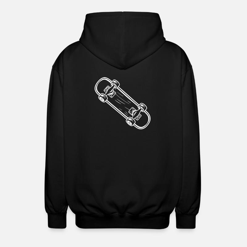 Skateboard Cartoon Look - Unisex Kapuzenjacke - Schwarz