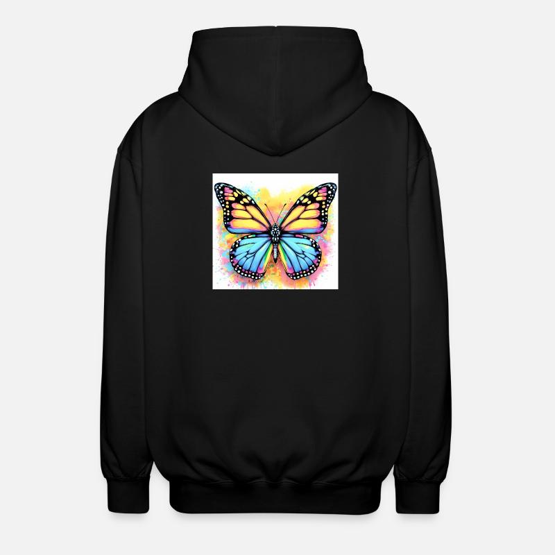Schmetterling - Unisex Kapuzenjacke - Schwarz