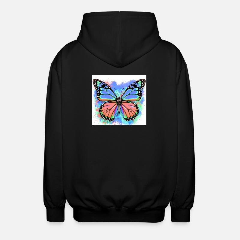 papillon - Veste à capuche unisexe - noir