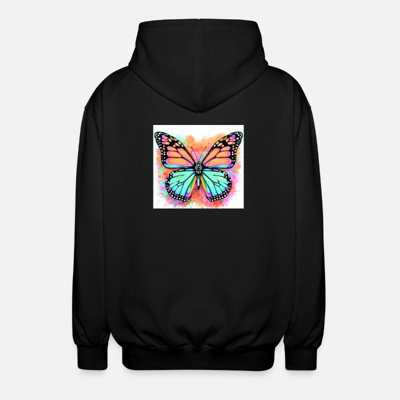 papillon - Veste à capuche unisexe - noir