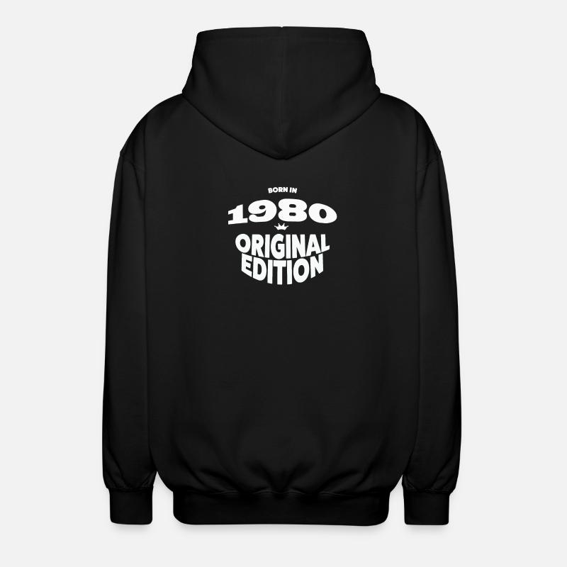 1980 Année de naissance - Veste à capuche unisexe - noir