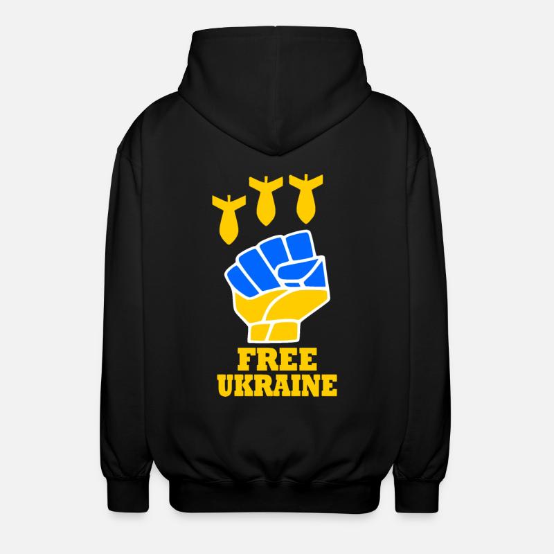 Ukraine - Veste à capuche unisexe - noir