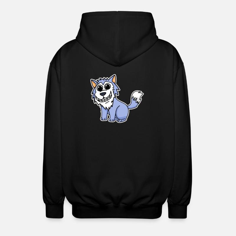 Wolf - Unisex Kapuzenjacke - Schwarz