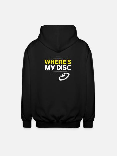 Where's my disc? - Unisex Hooded Jacket - black
