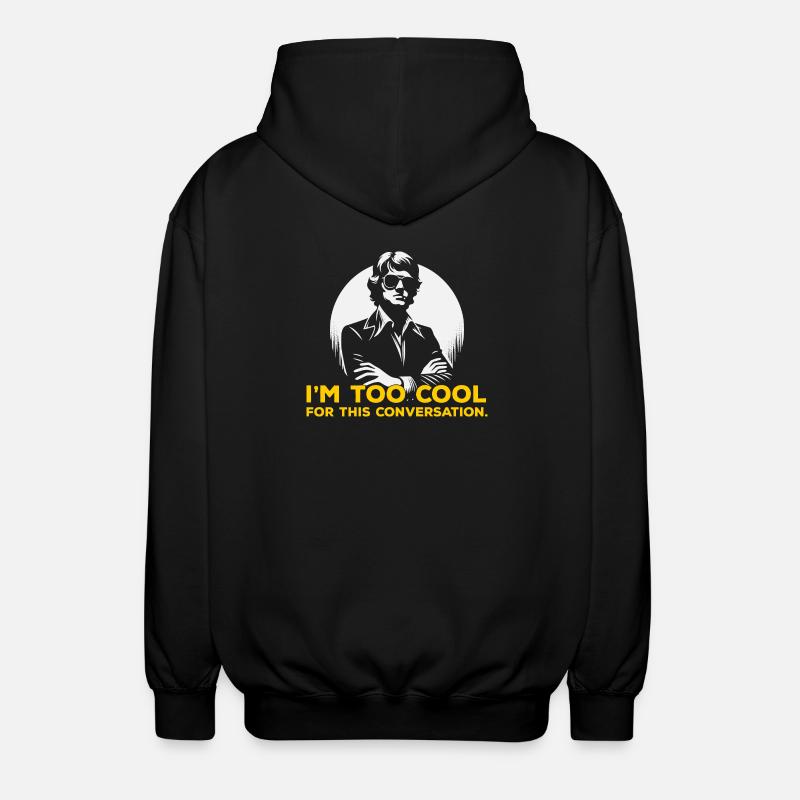 T-shirt à slogan Silhouette audacieuse - Veste à capuche unisexe - noir