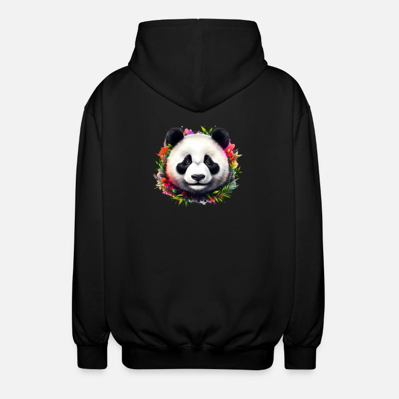 Panda - Veste à capuche unisexe - noir
