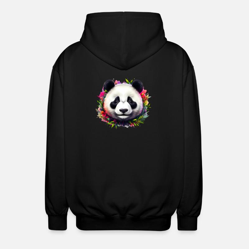 Panda - Veste à capuche unisexe - noir
