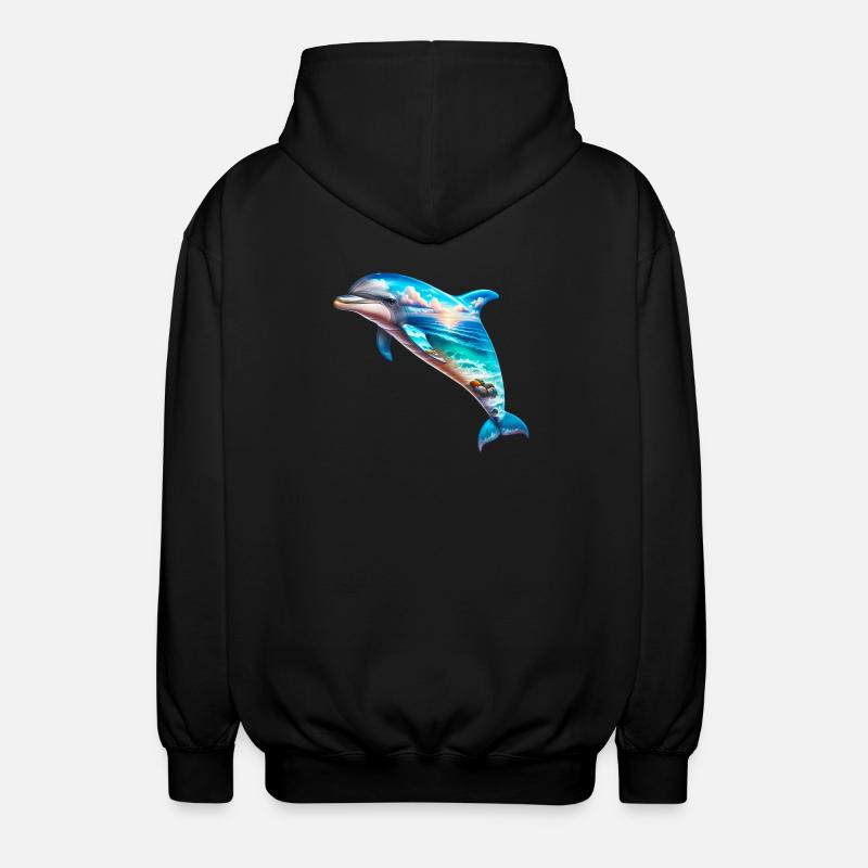 Dauphin - Veste à capuche unisexe - noir