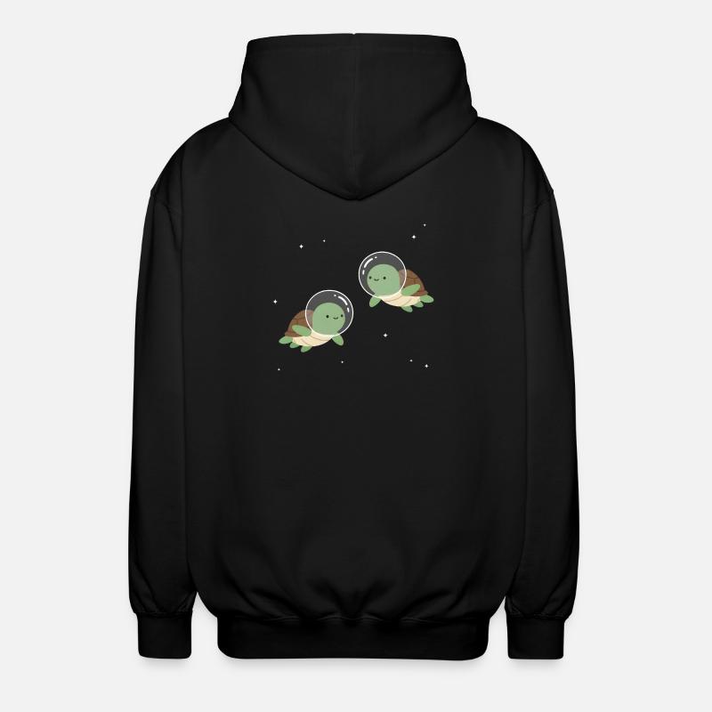 Tortues de l’espace mignonnes - Veste à capuche unisexe - noir