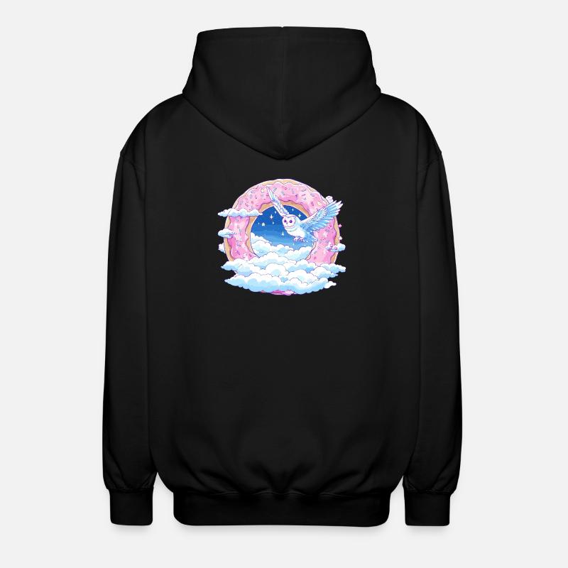 DonutHimmel Eulenflug - Unisex Kapuzenjacke - Schwarz