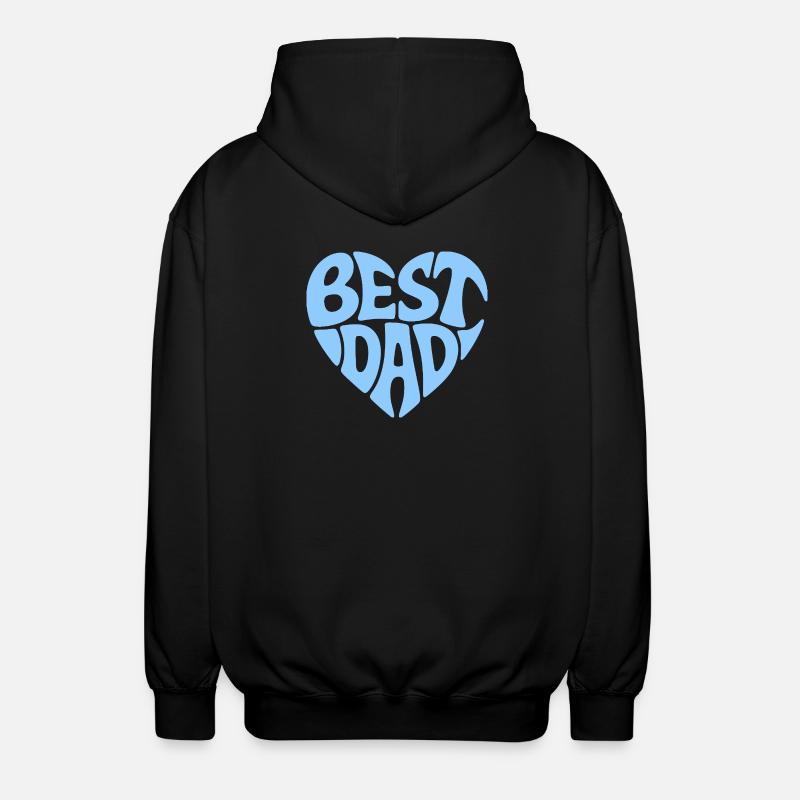 Meilleur design de cœur de papa - Veste à capuche unisexe - noir