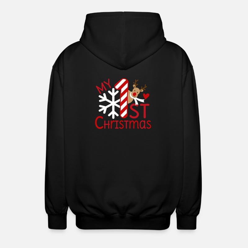 My first Christmas - Veste à capuche unisexe - noir