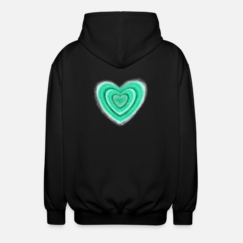 Cœur - Veste à capuche unisexe - noir