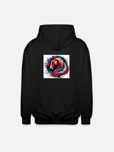 Cheval - Veste à capuche unisexe - noir