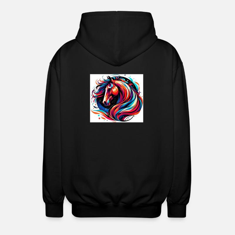 Cheval - Veste à capuche unisexe - noir