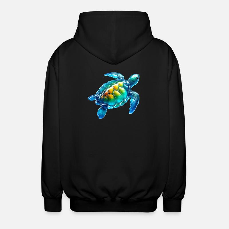 Turtle - Unisex Hooded Jacket - black