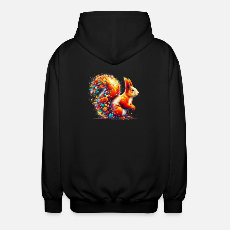 Eichhörnchen - Unisex Kapuzenjacke - Schwarz