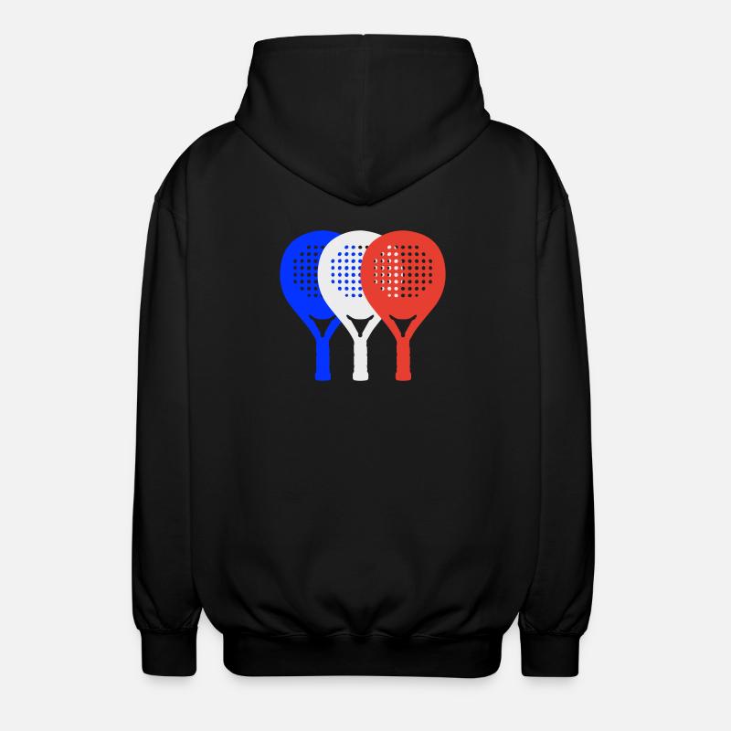Padel-Frankreich2 - Unisex Kapuzenjacke - Schwarz