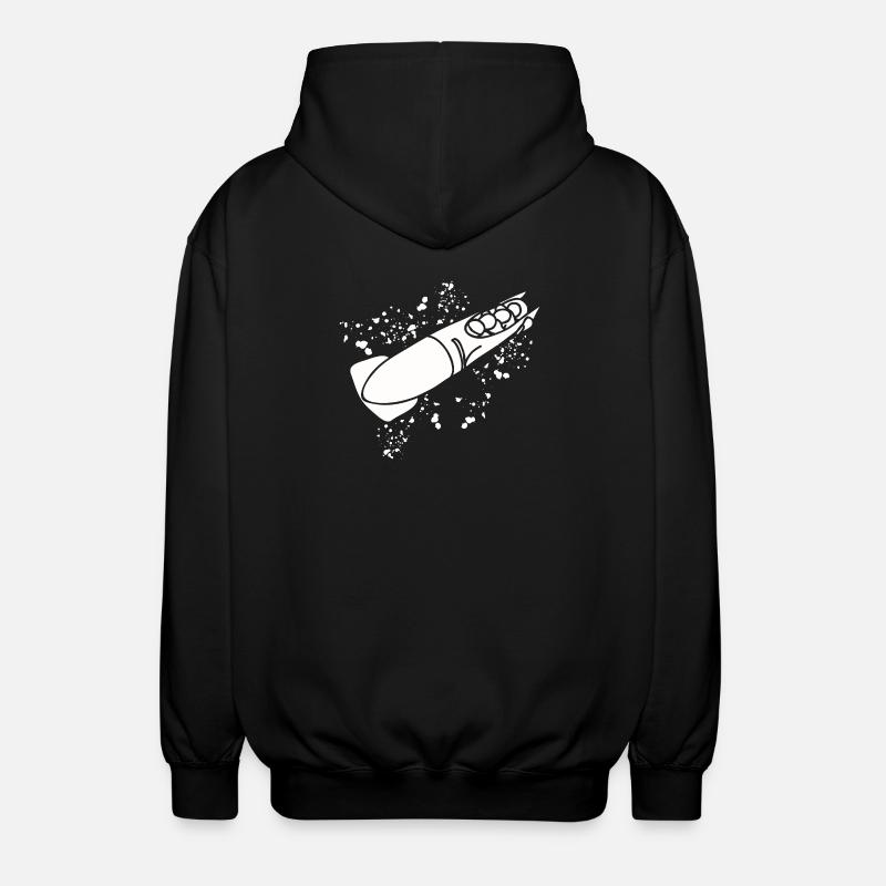 Bobfahrer Bobschlitten Viererbob - Unisex Kapuzenjacke - Schwarz