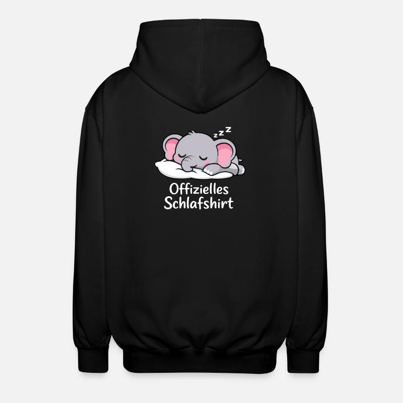 Éléphant officiel SLEEPING SHIRT - Veste à capuche unisexe - noir