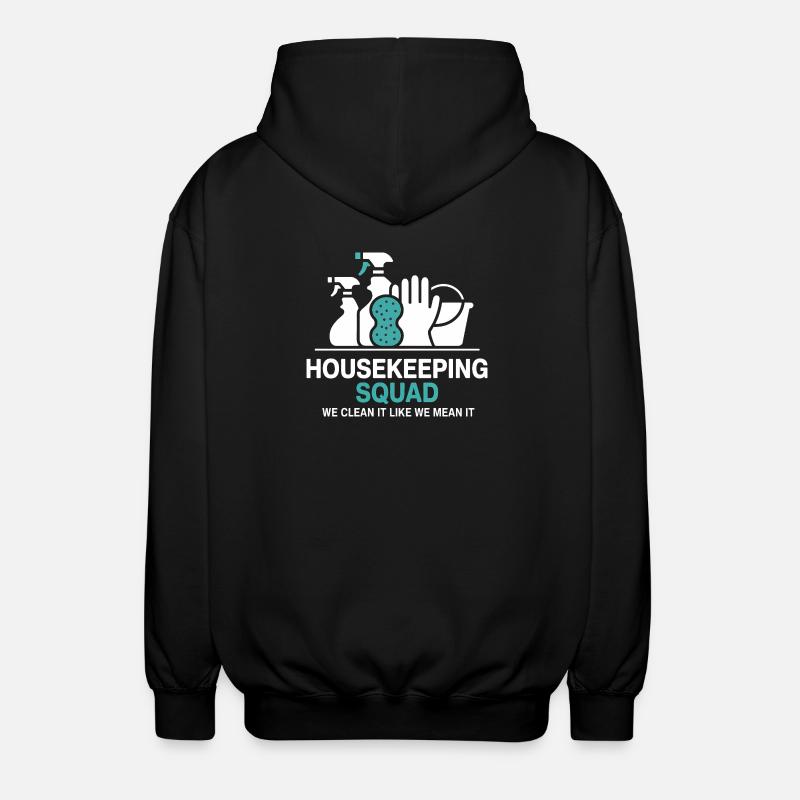 Lustiges Putzen Design - Unisex Kapuzenjacke - Schwarz