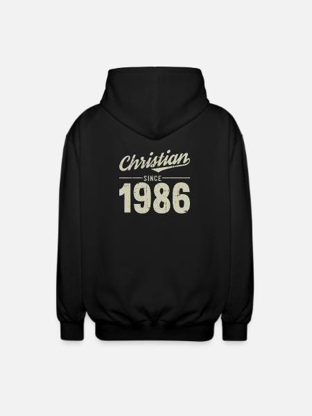 Christian style since 1986 - Unisex Hooded Jacket - black