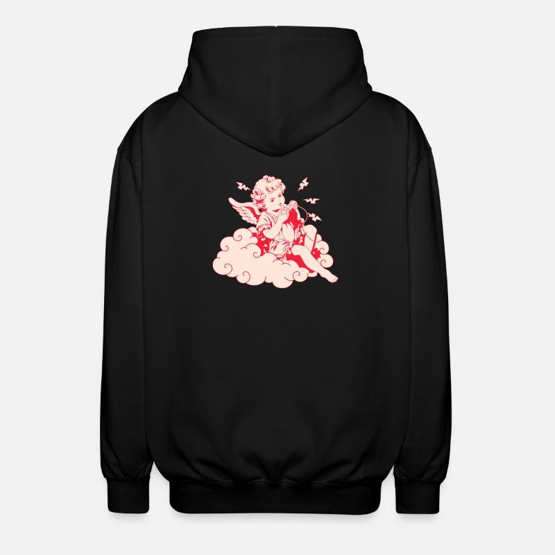 Angry Gaming Cherub – Lag Lightning - Unisex Hooded Jacket - black