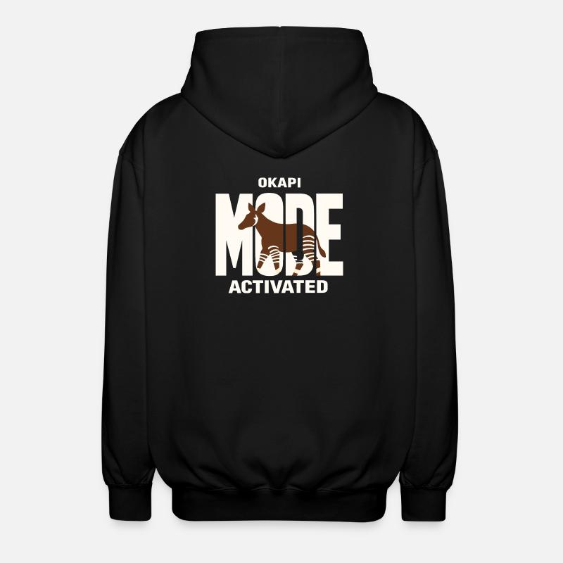Okapi-liebhaber Okapi-tier Seltene Tierweltliebe - Unisex Kapuzenjacke - Schwarz