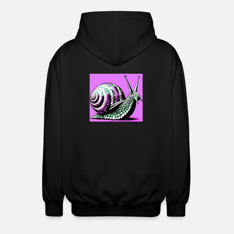 Schnecke - Unisex Kapuzenjacke - Schwarz