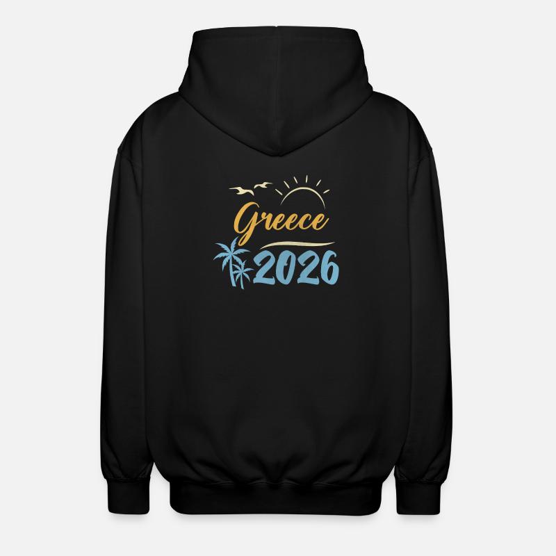 Greece 2026 - Unisex Kapuzenjacke - Schwarz