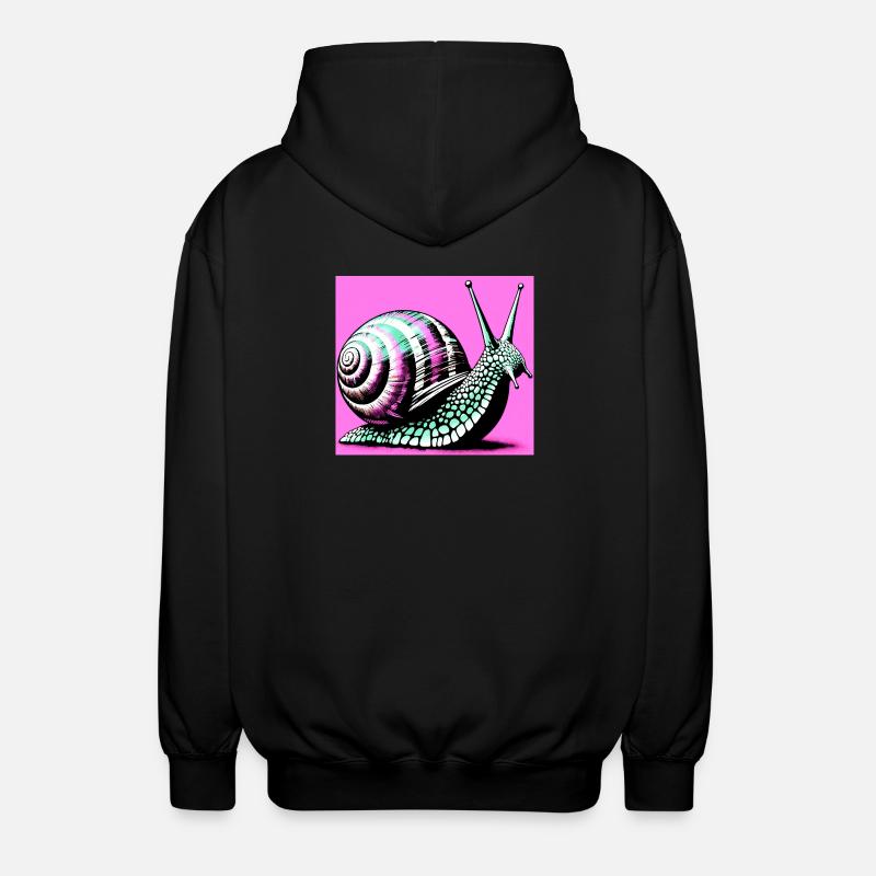 Schnecke - Unisex Kapuzenjacke - Schwarz