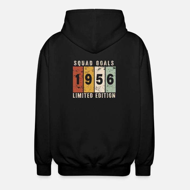 anniversaire 1956 - 70 ans - Veste à capuche unisexe - noir