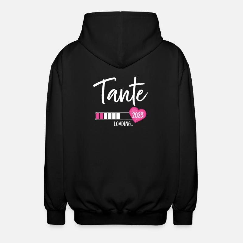 Tante Loading 2023 Herz Nichte Mädchen - Unisex Kapuzenjacke - Schwarz
