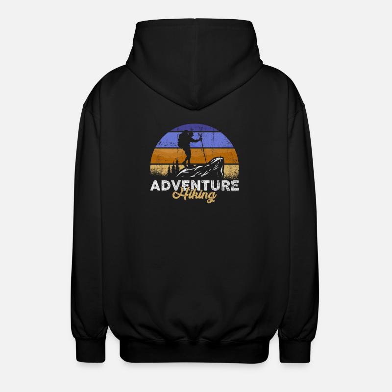 Silhouette de randonnée d’aventure - Veste à capuche unisexe - noir