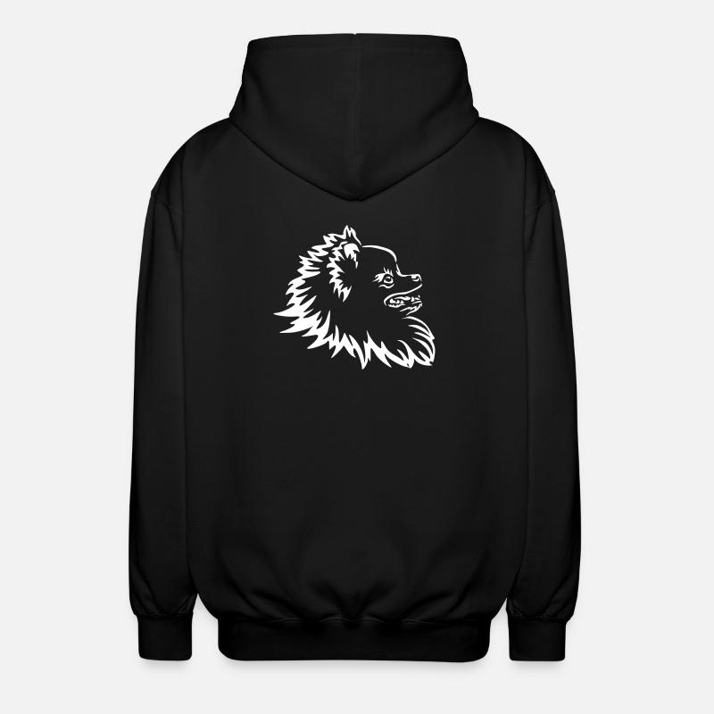 Tête de Poméranie « Black Edition » - Veste à capuche unisexe - noir
