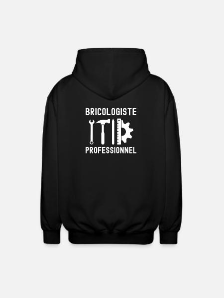 bricoleur bricolage humour - Veste à capuche unisexe - noir