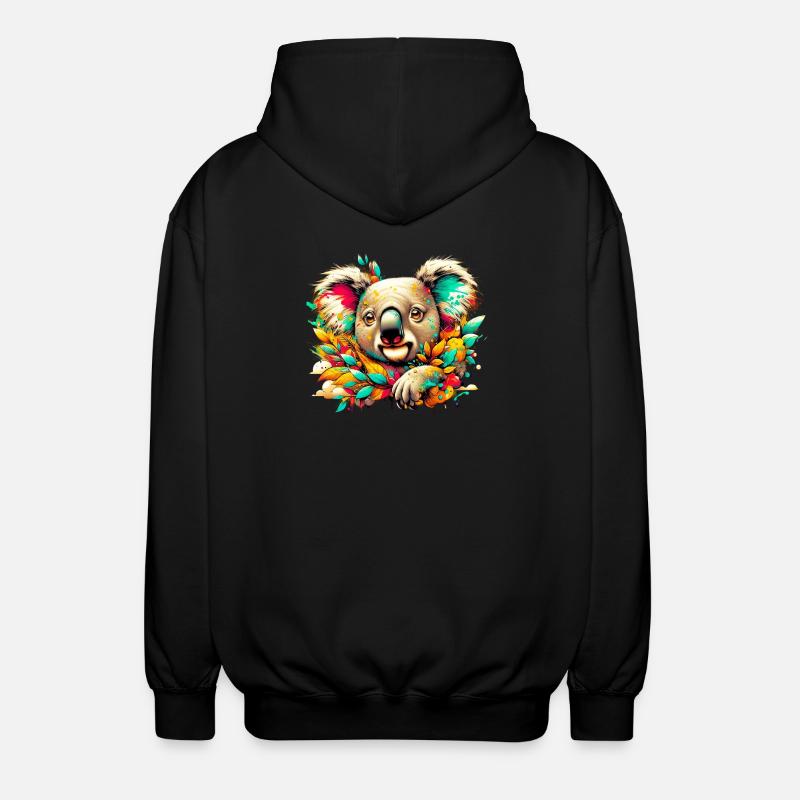 Koala - Unisex Hooded Jacket - black