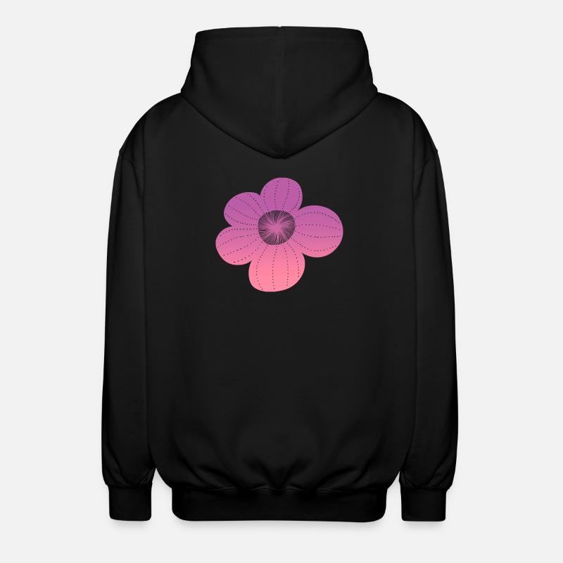 Boho flower - Unisex Kapuzenjacke - Schwarz