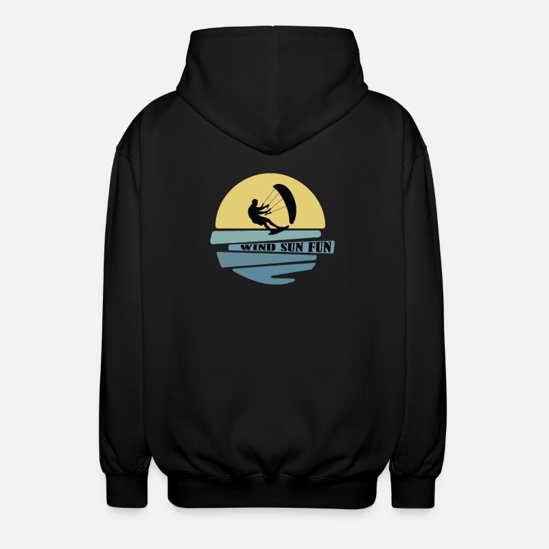 Vent Soleil Fun Kitesurfeur - Veste à capuche unisexe - noir