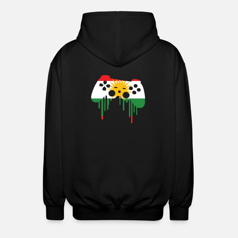 Kurdisch gaming flag - Unisex Kapuzenjacke - Schwarz